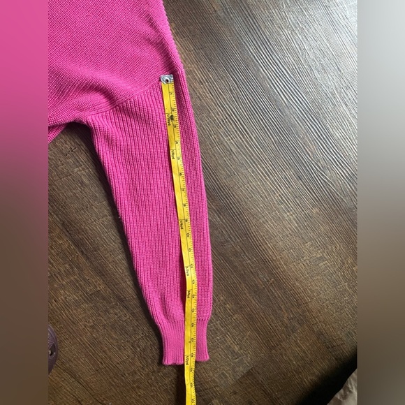 MICHAEL STARS pink cotton Crewneck Pullover Sweater NWT sz S preppy cute casual - Picture 7 of 15
